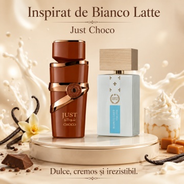 Parfum Arăbesc Just Choco Fragrance World 100 ml, Apă de Parfum Unisex, Damă și Bărbat, Aromă Gurmandă de Ciocolată cu Cacao, Ciocolată, Zahăr, Lapte, Praline, Caramel, Mosc și Vanilie - Img 8