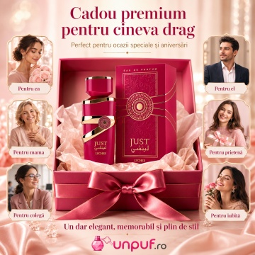 Parfum Arăbesc Just Lychee Fragrance World 100 ml, Apă de Parfum Damă, Aromă Floral Fructată cu Lici, Ananas, Caramel, Coacăză Neagră, Ambră, Lăcrămioară, Trandafir, Mosc, Mușchi și Vanilie - Img 7