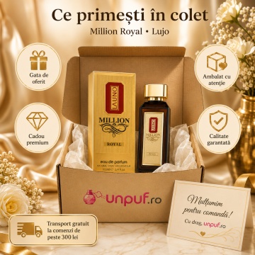Parfum Arăbesc La Uno Million Royal Fragrance World 100 ml, Apă de Parfum Bărbați, Aromă Oriental Lemnoasă, Inspirat 1 Million Royal Rabanne - Img 4