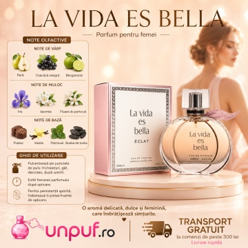 Parfum Arăbesc La Vida es Bella Fragrance World 100 ml, Apă de Parfum Damă, Aromă Floral Fructată Gourmand cu Coacăze Negre, Pară, Floare de Portocal, Iasomie, Iris, Patchouli, Tonka, Pralină și Vanilie - Img 9