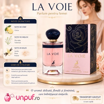 Parfum Arăbesc La Voie Maison Alhambra EDP 100 ml Femei, Inspirat My Way Giorgio Armani, Aromă Florală cu Bergamotă, Floare de Portocal, Iasomie, Tuberoză, Cedru, Mosc și Vanilie - Img 9