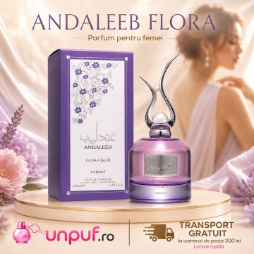 Parfum Arăbesc Lattafa Andaleeb Flora 100 ml, Apă de Parfum Damă, Aromă Floral Fructată cu Bergamotă, Pară, Portocală, Flori Albe, Iasomie, Trandafir, Mosc, Caramel, Chihlimbar și Lemn de Santal - Img 10