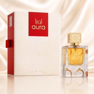 Parfum Arăbesc Lattafa Aura 100 ml, Apă de Parfum Unisex, Aromă Lemnoasă, Ambrată și Elegantă