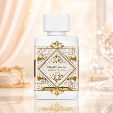 Parfum Arăbesc Lattafa Bade’e Al Oud Honor & Glory 100 ml, Apă de Parfum Unisex, Aromă Oriental Aromatică cu Ananas, Crème Brûlée, Scorțișoară, Piper Negru, Santal și Vanilie - Img 2