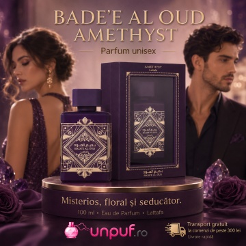 Parfum Arabesc Lattafa Bade'e Al Oud Amethyst, Eau de Parfum 100 ml, Unisex Damă Bărbat, Floral Oriental cu Oud, Trandafir și Ambră - Img 11