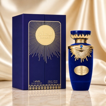 Parfum Arăbesc Lattafa Emaan 100 ml, Apă de Parfum Damă, Aromă Florală Luminoasă cu Bergamotă, Iasomie, Tuberoză și Vanilie
