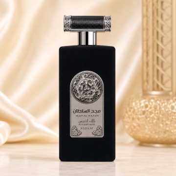 Parfum Arăbesc Lattafa Majd Al Sultan Black 100 ml, Apă de Parfum Bărbat, Aromă Lemnos Aromatică cu Bergamotă, Cardamom, Lavandă, Vanilie și Ambră