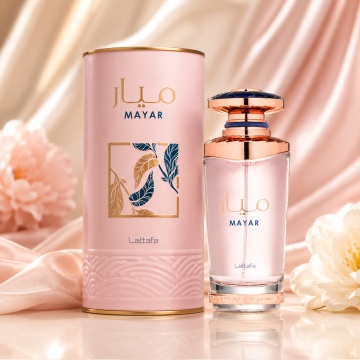Parfum Arabesc Lattafa Mayar EDP 100 ml Damă, Aromă Floral Fructată cu Litchi, Zmeură, Trandafir, Bujor, Violetă și Mosc