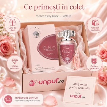 Parfum Arăbesc Lattafa Mohra Silky Rose 100 ml, Apă de Parfum Damă, Aromă Floral Orientală cu Trandafir, Iris, Mosc Alb și Note Fructate - Img 4