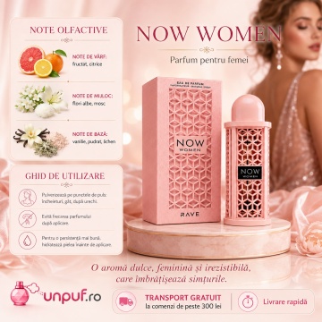 Parfum Arăbesc Lattafa Now Women EDP 100 ml Damă, Inspirat Her Elixir, Aromă Floral Lemnoasă cu Portocală, Fructe Roșii, Iasomie, Crin de Vale, Marshmallow, Mosc, Mușchi și Vanilie - Img 9