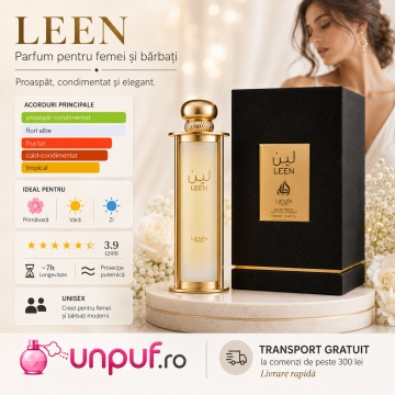 Parfum Arăbesc Lattafa Pride Leen 100 ml, Apă de Parfum Unisex, Aromă Oriental Florală cu Mango, Ghimbir, Bergamotă, Iasomie și Santal - Img 8
