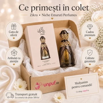 Parfum Arăbesc Lattafa Pride Zikra 100 ml, Apă de Parfum Unisex, Aromă Oriental Gurmandă cu Coniac, Scorțișoară, Praline, Vanilie și Tonka - Img 4