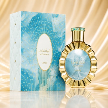 Parfum Arăbesc Lattafa Victoria 100 ml, Apă de Parfum Unisex, Aromă Gurmandă cu Citrice Confiate, Floare de Portocal, Lichior și Vanilie
