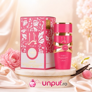 Parfum Arăbesc Lattafa Yara Candy Concentrated Oil 20 ml, Ulei Parfumat Concentrat Unisex, Aromă Dulce Fructată cu Coacăze Negre, Mandarină Verde, Bomboane Efervescente, Vanilie și Mosc