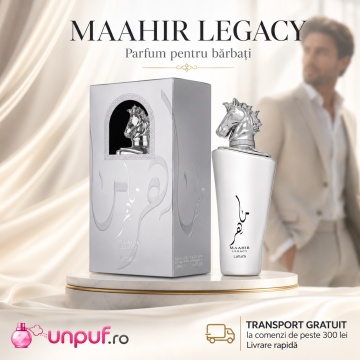 Parfum Arăbesc Maahir Legacy Lattafa 100 ml, Apă de Parfum Unisex Damă și Bărbat, Aromă Lemnos Aromatică cu Ananas, Grepfrut, Lavandă, Mentă, Ienupăr, Piper Negru, Tămâie, Ambroxan, Tonka, Mușchi și Vetiver - Img 10