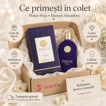 Parfum Arăbesc Maison Alhambra Philos Pura 100 ml, Unisex, damă și bărbat Apă de Parfum, Citric Fructat Dulce Vanilat - Img 5