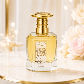 Parfum Arăbesc Mazaaji Lattafa EDP 100 ml Damă, Inspirat Le Parfum Royal Elie Saab, Aromă Citric Florală cu Floare de Portocal, Mandarină, Note Tropicale, Trandafir, Vanilie, Mosc și Lemn de Santal - Img 2