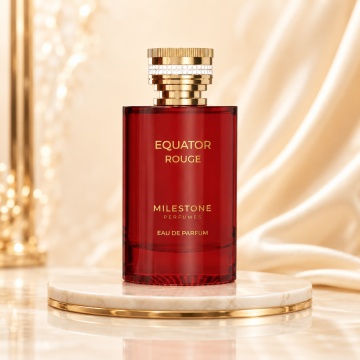 Parfum Arăbesc Milestone Equator Rouge EDP 100 ml Unisex, Inspirat So Scandal!, Aromă Oriental Ambrată cu Citrice, Iasomie, Șofran, Cedru, Ambră, Note Dulci, Ambroxan, Mosc și Rășini - Img 2