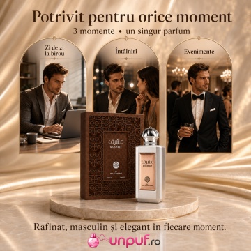 Parfum Arăbesc Mushrif Ard Al Zaafaran 100 ml, Apă de Parfum Unisex, Damă, Bărbat, Aromă Lemnos Orientală, Inspirat Le Male Elixir - Img 6