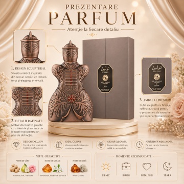 Parfum Arăbesc Niche Emarati Toleen Lattafa EDP 80 ml Unisex, Inspirat Portrait of a Lady, Aromă Oriental Ambrat Florală cu Pere, Ghimbir, Trandafir, Floare de Portocal, Ambroxan, Ambră și Mosc - Img 3
