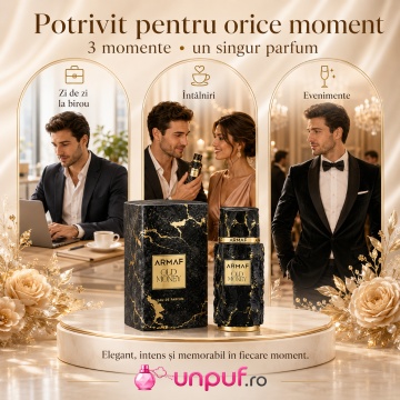 Parfum Arăbesc Old Money Armaf 100 ml, Apă de Parfum Bărbați, Aromă Lemnos Ambrată Elegantă, Inspirat Dior Homme Intense - Img 5