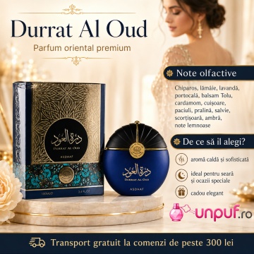 Parfum Arăbesc Original Lattafa Durrat Al Oud EDP 100 ml Unisex, Inspirat Hypnotic Poison, Aromă Lemnos Aromatică cu Lavandă, Portocală, Cardamom, Pralină, Ambră și Note Lemnoase - Img 9