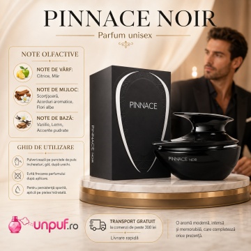 Parfum Arăbesc Pinnace Noir French Avenue 100 ml, Apă de Parfum Unisex, Damă și Bărbat, Inspirat Bottled Intense Boss, Aromă Lemnoasă Condimentată și Aromatic Orientală cu Citrice, Măr, Scorțișoară, Acorduri Aromatice, Flori Albe, Vanilie, Lemn, Accente P - Img 9