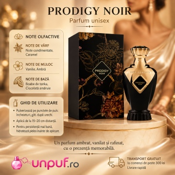 Parfum Arăbesc Prodigy Noir Paris Corner 100 ml, Apă de Parfum Bărbat, Aromă Oriental Gurmandă, Caldă, Dulce și Elegantă, Inspirat Minuit Et Demi - Img 9
