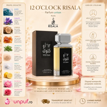 Parfum Arăbesc Risala Series 12'O Clock 100 ml, Unisex, Damă, Bărbat, edp - Img 9
