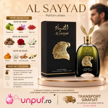 Parfum Arăbesc Risala Series Al Sayyad Gold 100 ml, Unisex, Damă, Bărbat, edp - Img 9