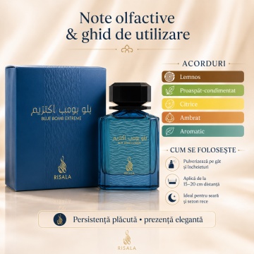 Parfum Arăbesc Risala Series Blue Bomb Extreme 100 ml, Unisex, Damă, Bărbat, edp - Img 10