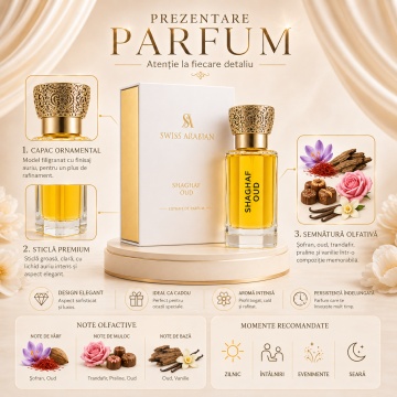 Parfum Arăbesc Shaghaf Oud 12 ml ulei, Swiss Arabian, Esență ulei parfum , Unisex, Damă, Bărbat - Img 3