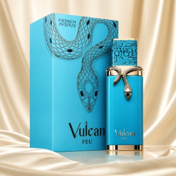 Parfum Arăbesc Unisex Vulcan Feu French Avenue 100 ml, Apă de Parfum, Inspirat de God Of Fire, Aromă Tropicală Fructată și Aromatică cu Mango, Fructe Tropicale, Citrice, Ghimbir, Acorduri Proaspete, Lemn, Ambră și Mosc Dulce