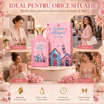 Parfum Arăbesc V.V. Love Lunar Whisper Eau de Parfum 100 ml, Damă, Inspirat din Yum Pistachio Gelato Kayali, Aromă Dulce și Gourmand - Img 7