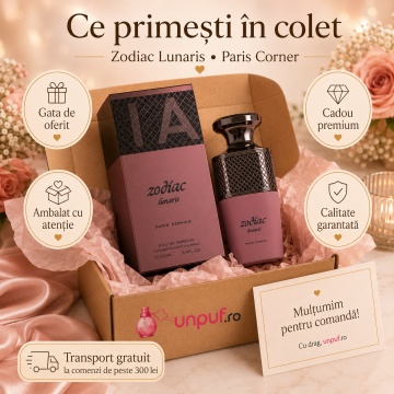Parfum Arăbesc Zodiac Lunaris Paris Corner 100 ml, Apă de Parfum Unisex, Damă, Bărbat, Aromă Oriental Ambrată, Condimentată și Misterioasă - Img 4