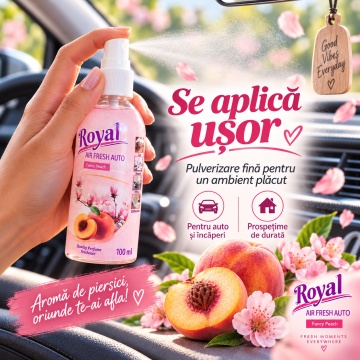 Parfum Auto Concentrat Guma Turbo / Fancy Peach, Parfum Ambiental pentru Interior Auto si Casa, Aromă Dulce și Fructată, 100 ml - Img 2