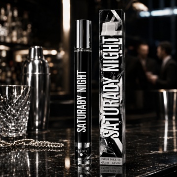 Parfum Bărbat Saturday Night 35 ml V.V. Love, Apă de Toaletă, Inspirat de 212 VIP Men Carolina Herrera, Aromă Fresh Lemnoasă cu Lime, Mentă, Ghimbir, Vodcă, Condimente, Ambră, Tonka și Note Lemnoase - Img 4