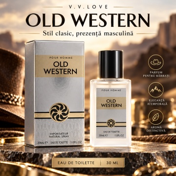 Parfum Barbati V.V.Love Old Western Pour Homme, Eau de Toilette EDT, 30 ml, Aroma Masculina, Stil Clasic, Elegant, Spray, Format Compact, pentru Zi si Seara - Img 2