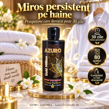 Parfum Concentrat pentru Rufe Azuro Gold Million – 200 ml - Img 2