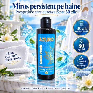 Parfum Concentrat pentru Rufe Azuro Ocean Fresh – 200 ml - Img 2