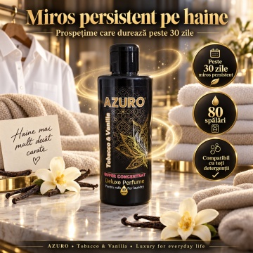 Parfum Concentrat pentru Rufe Azuro Tobacco & Vanilla – 200 ml - Img 2
