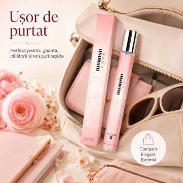 Parfum Damă Diamond Aqua 35 ml V.V. Love, Inspirat de Flowerbomb Viktor&Rolf, Aromă Florală Elegantă cu Ceai, Bergamotă, Osmanthus, Orhidee, Iasomie, Trandafir, Paciuli, Mosc și Vanilie - Img 4