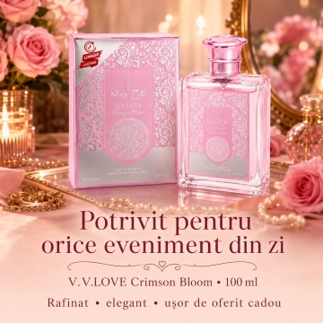 Parfum Damă V.V. Love Crimson Bloom, Apă de Parfum 100 ml – Elegant, Floral, Inspirat din Lattafa Yara - Img 5