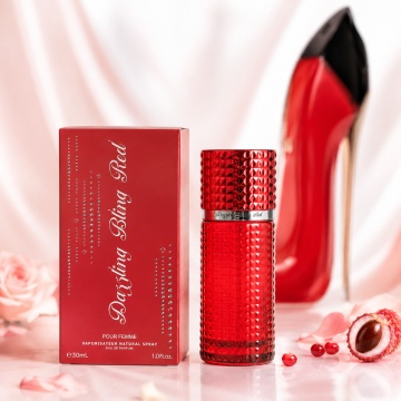 Parfum Damă V.V. Love Dazzling Bling Red Eau de Parfum 30 ml, Inspirat din Very Good Girl Carolina Herrera, Aromă Fructată, Florală și Elegantă