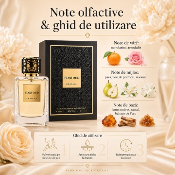 Parfum Flor Oud Eau de Parfum 100ml, tip arăbesc, Unisex, Damă, Bărbat - Img 9