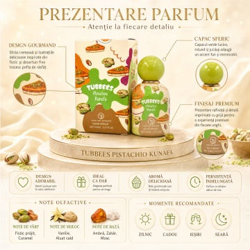 Parfum Grandeur Elite Tubbees Pistachio Kunafa 50 ml - Img 3