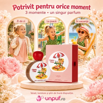 Parfum Lattafa Happy Time 75 ml, parfum arăbesc, edp, Unisex, Damă, Bărbat - Img 6