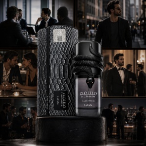 Parfum Lattafa Musamam Black Intense 100 ml, Apă de Parfum Bărbat, Aromă Lemnos Condimentată, Note de Bergamotă, Lavandă, Nucșoară, Salvie, Cedru, Patchouli și Tonka - Img 6
