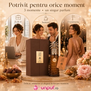 Parfum Lattafa Pride Ajwaa 90 ml, Apă de Parfum Unisex, Aromă Oriental Lemnoasă, Note de Curmale, Elemi, Bergamotă, Lămâie, Lemn Dulce, Smirnă, Rășină Benzoică și Tămâie - Img 6