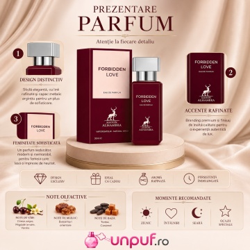 Parfum Maison Alhambra Parfum Forbidden Love 30 Ml, parfum arbesc original - Img 10
